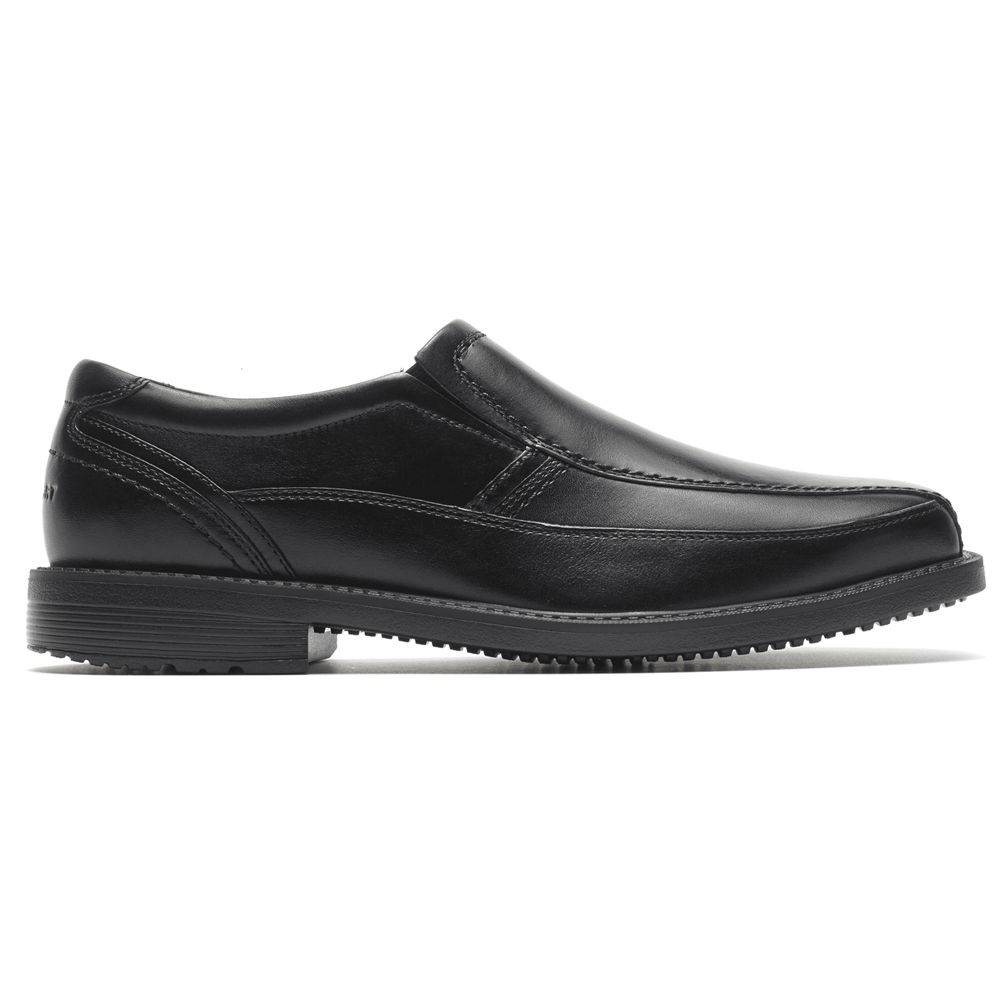 Rockport Style Leader 2 Bike Toe - Mens Slip-Ons - Black - NZ (DGL-965732)